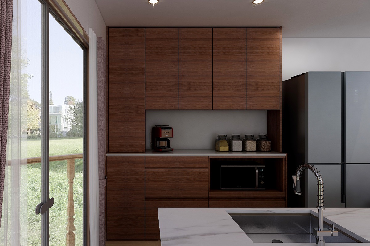 HARVEST ハーベスト【壁面タイプ】set 34【幅196～214cm】オーク/ウォルナット