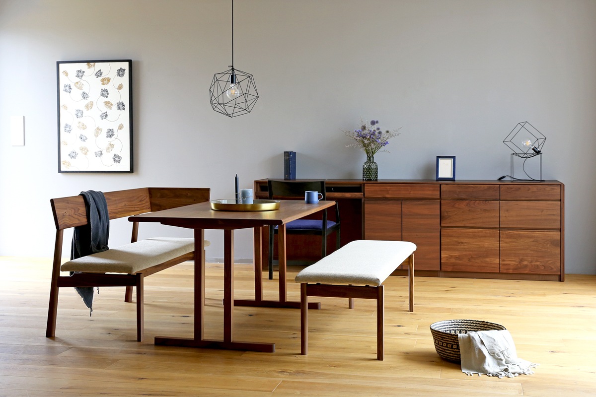 ARCO DINING TABLE オーク グレー塗装