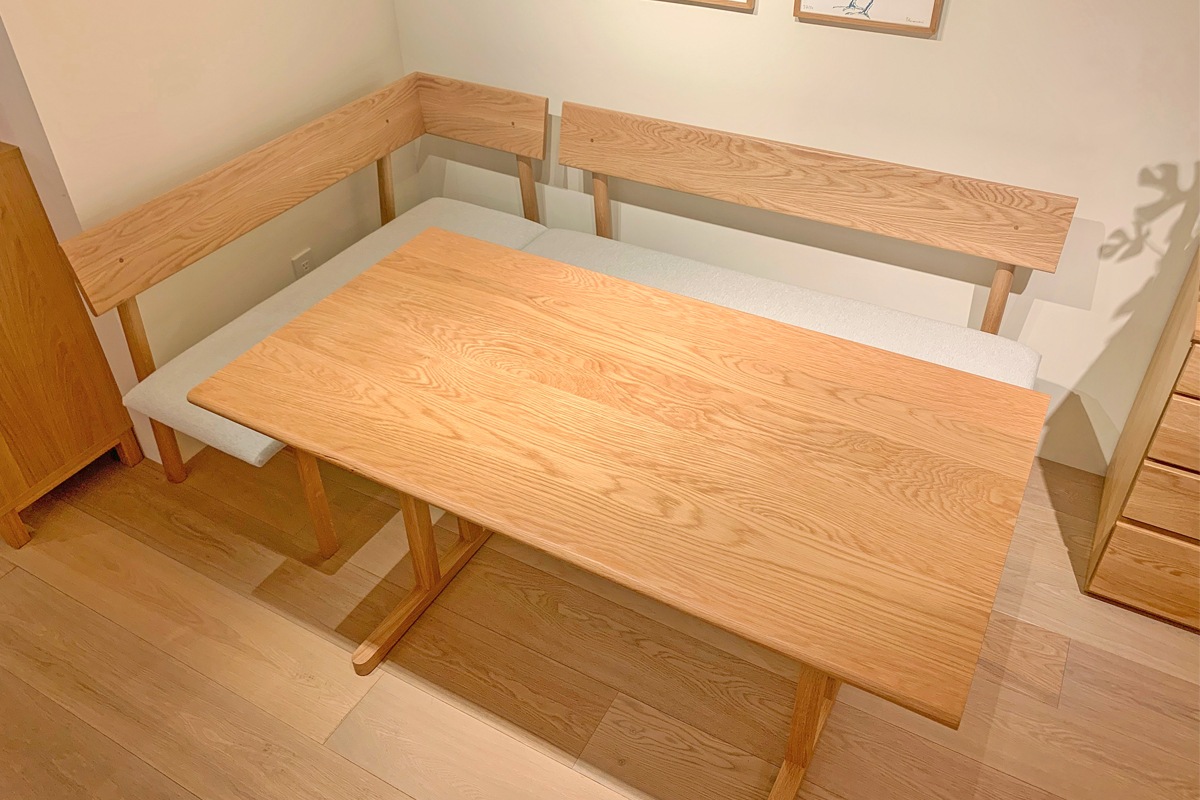 ARCO DINING TABLE オーク グレー塗装