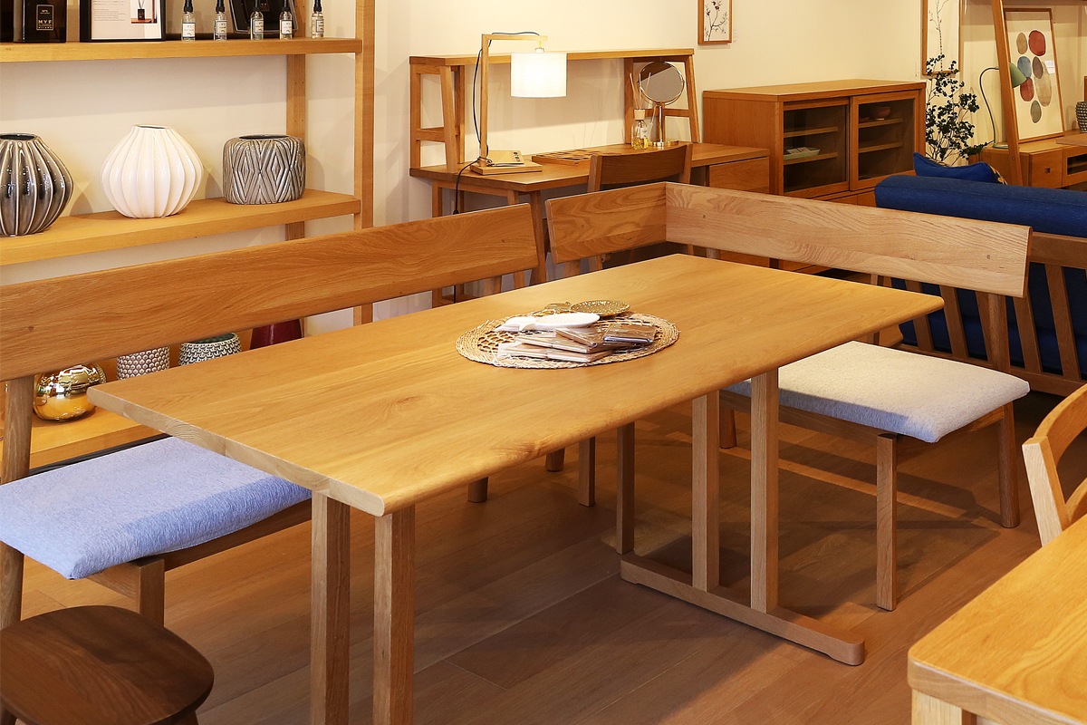 ARCO DINING TABLE オーク グレー塗装