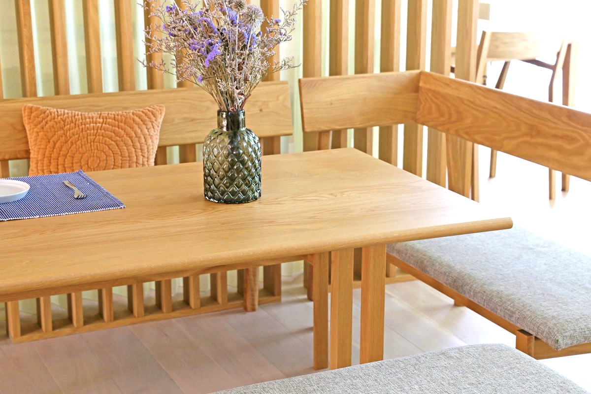 ARCO DINING TABLE オーク グレー塗装