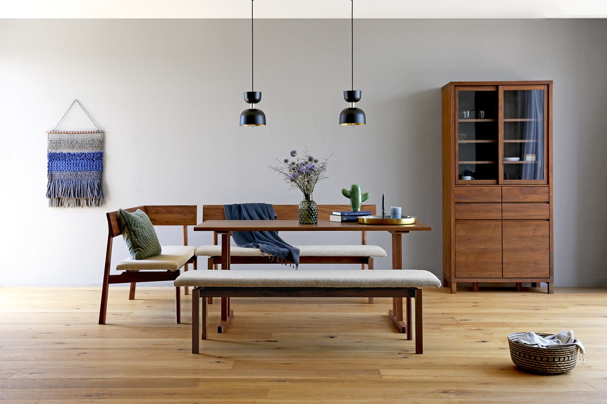 ARCO DINING CORNER SOFA オーク 黒塗装【受注生産品】