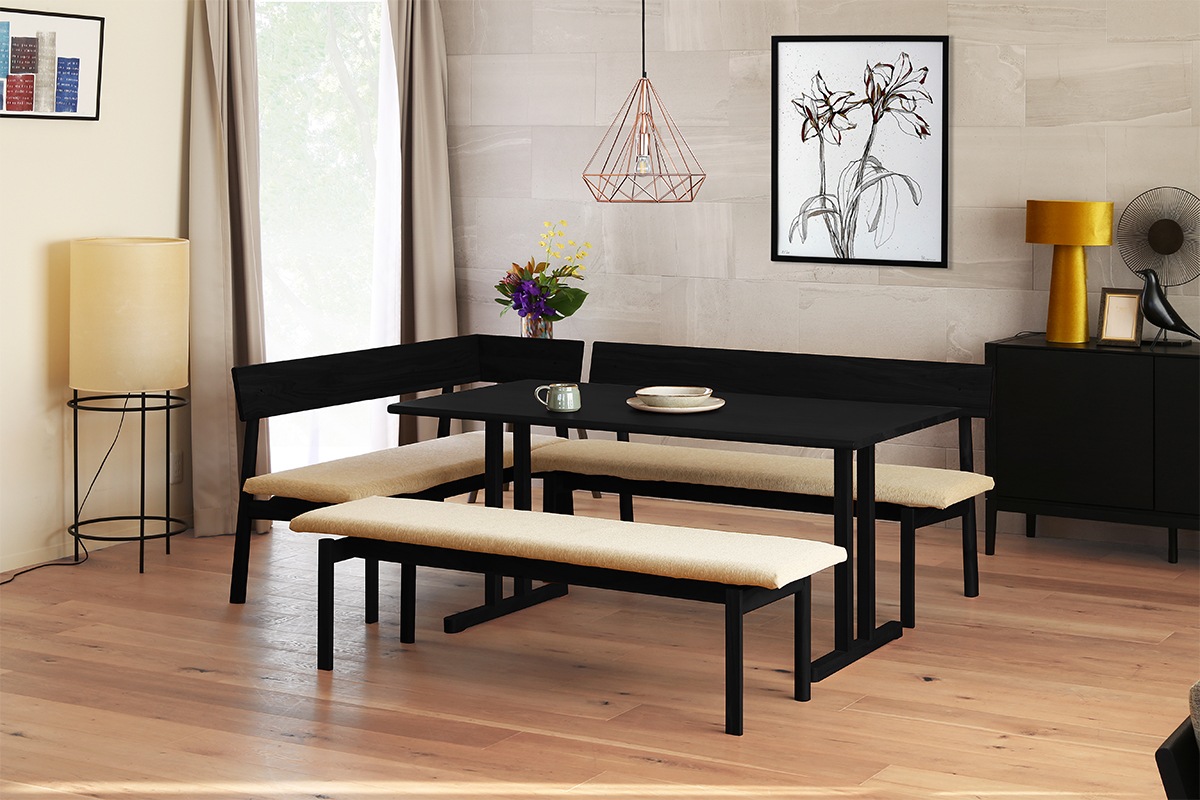 ARCO DINING CORNER SOFA オーク 黒塗装【受注生産品】