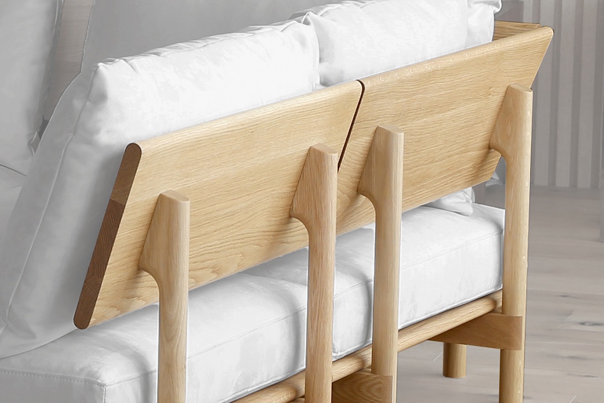 MOLEN SOFA 2人掛け オーク 黒塗装【受注生産】