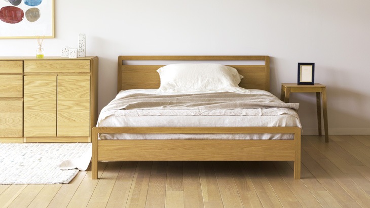 【廃番20%OFF】MARK BED ワイドダブル オーク