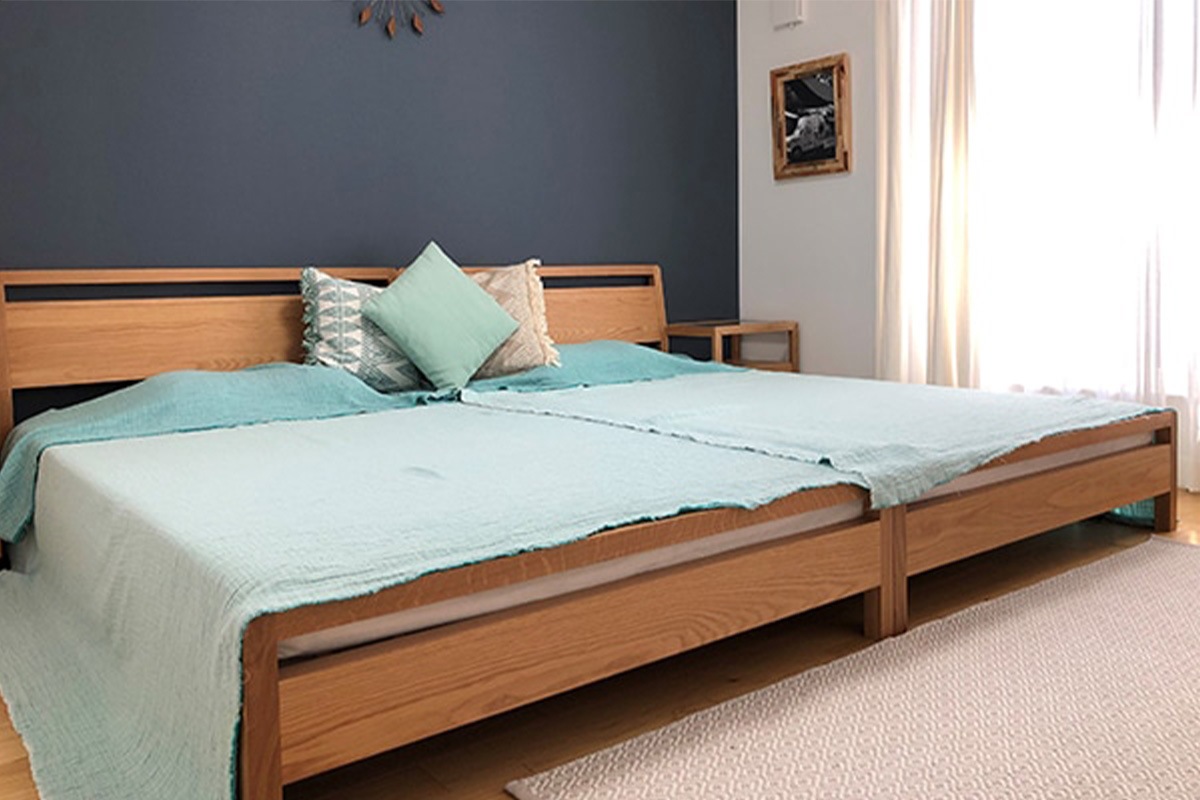 【廃番20%OFF】MARK BED ワイドダブル オーク