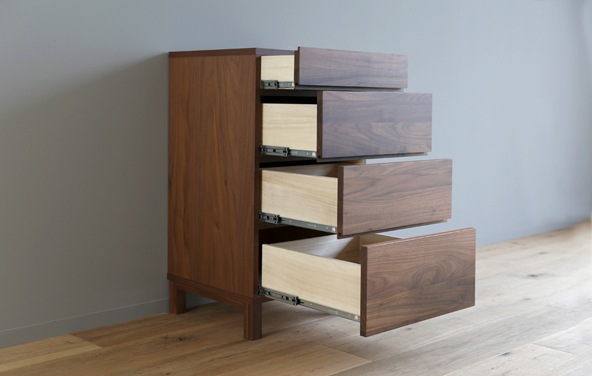 LECCE 50サイドチェスト(D44cm) ウォルナット