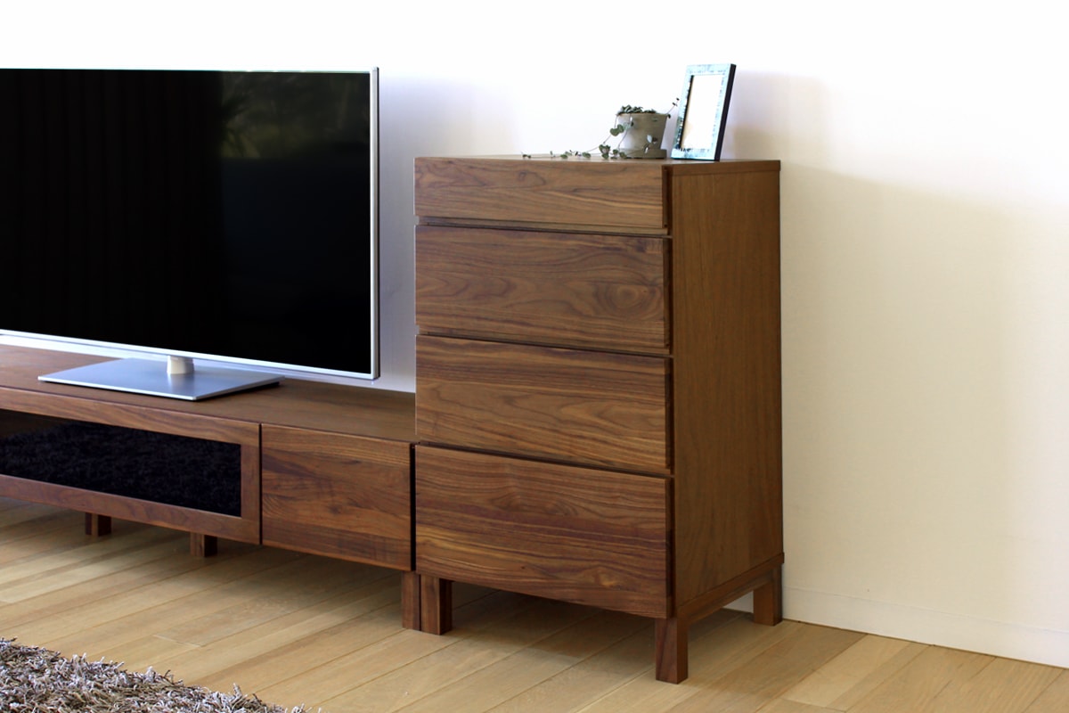 LECCE 50サイドチェスト(D44cm) ウォルナット