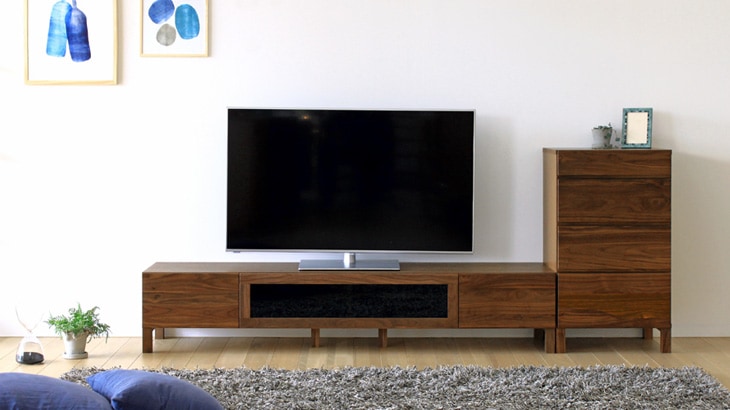 LECCE 50サイドチェスト(D44cm) ウォルナット