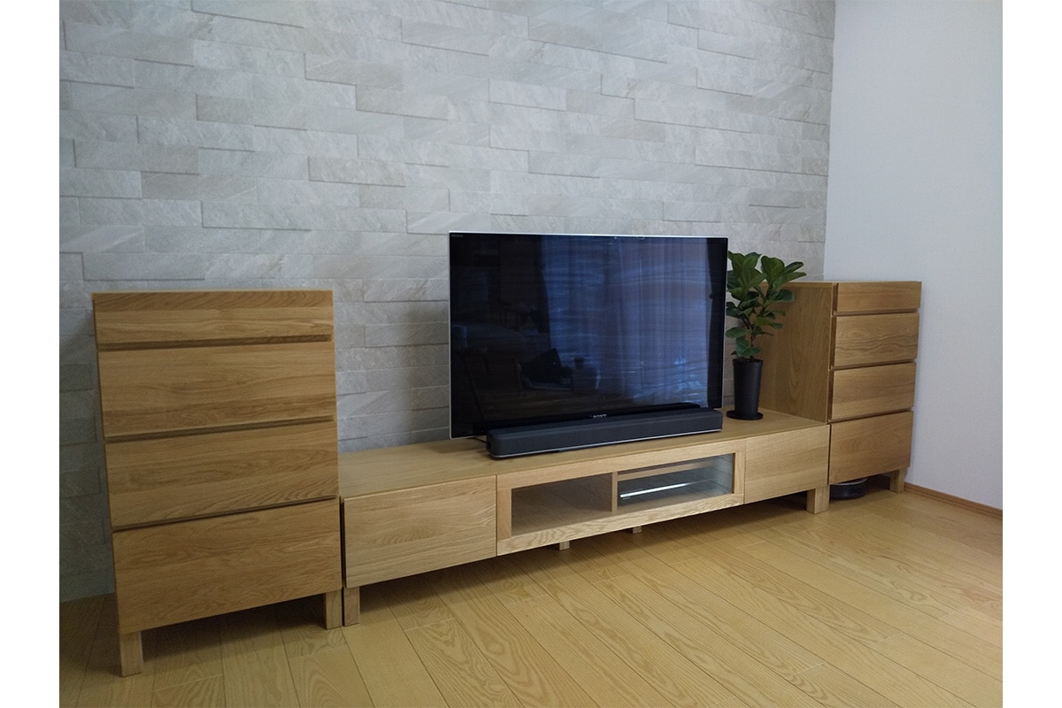 LECCE 50サイドチェスト(D44cm) ウォルナット