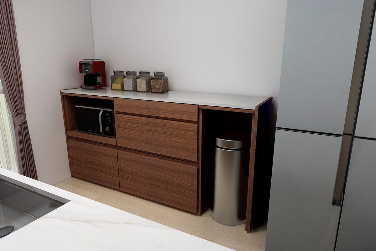 HARVEST ハーベスト【カウンタータイプ】set 10【幅200cm】オーク/ウォルナット