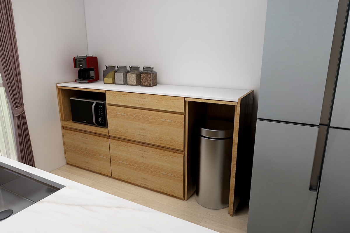 HARVEST ハーベスト【カウンタータイプ】set 10【幅200cm】オーク/ウォルナット