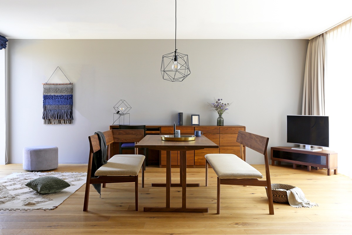 ARCO DINING CORNER SOFA オーク グレー塗装【受注生産品】