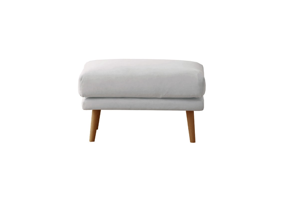 廃番25％OFF】HELEN SOFA オットマン シルバー色 オーク脚/ウォルナット脚