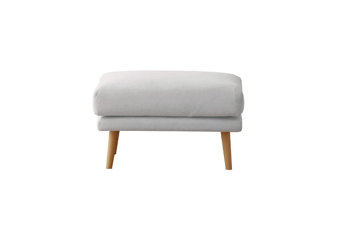 廃番25％OFF】HELEN SOFA オットマン シルバー色 オーク脚/ウォルナット脚