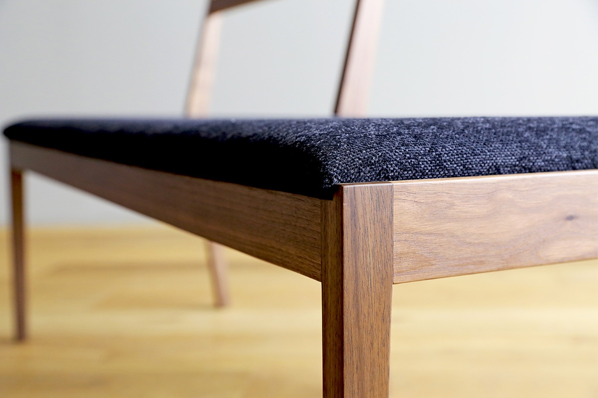 PLAIN BENCH 背付き ウォルナット【受注生産品】
