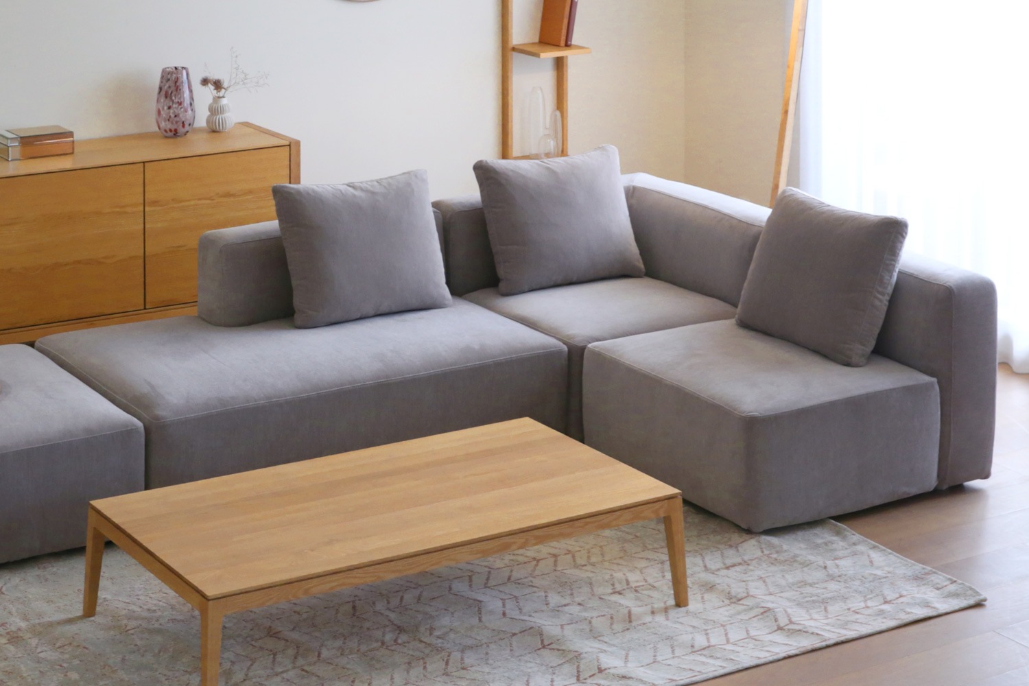 SUMOWA SOFA スモワ 2人掛け(右背もたれ)ライトグレー