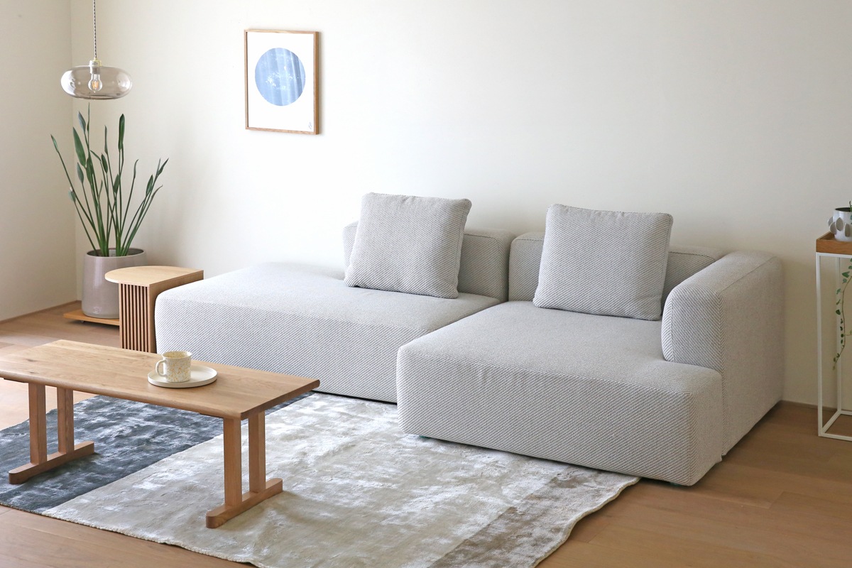 SUMOWA SOFA スモワ 2人掛け(右背もたれ)ライトグレー
