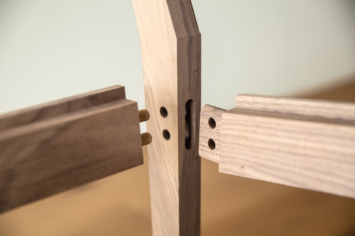 PLAIN BENCH 背付き オーク黒塗装【受注生産品】　