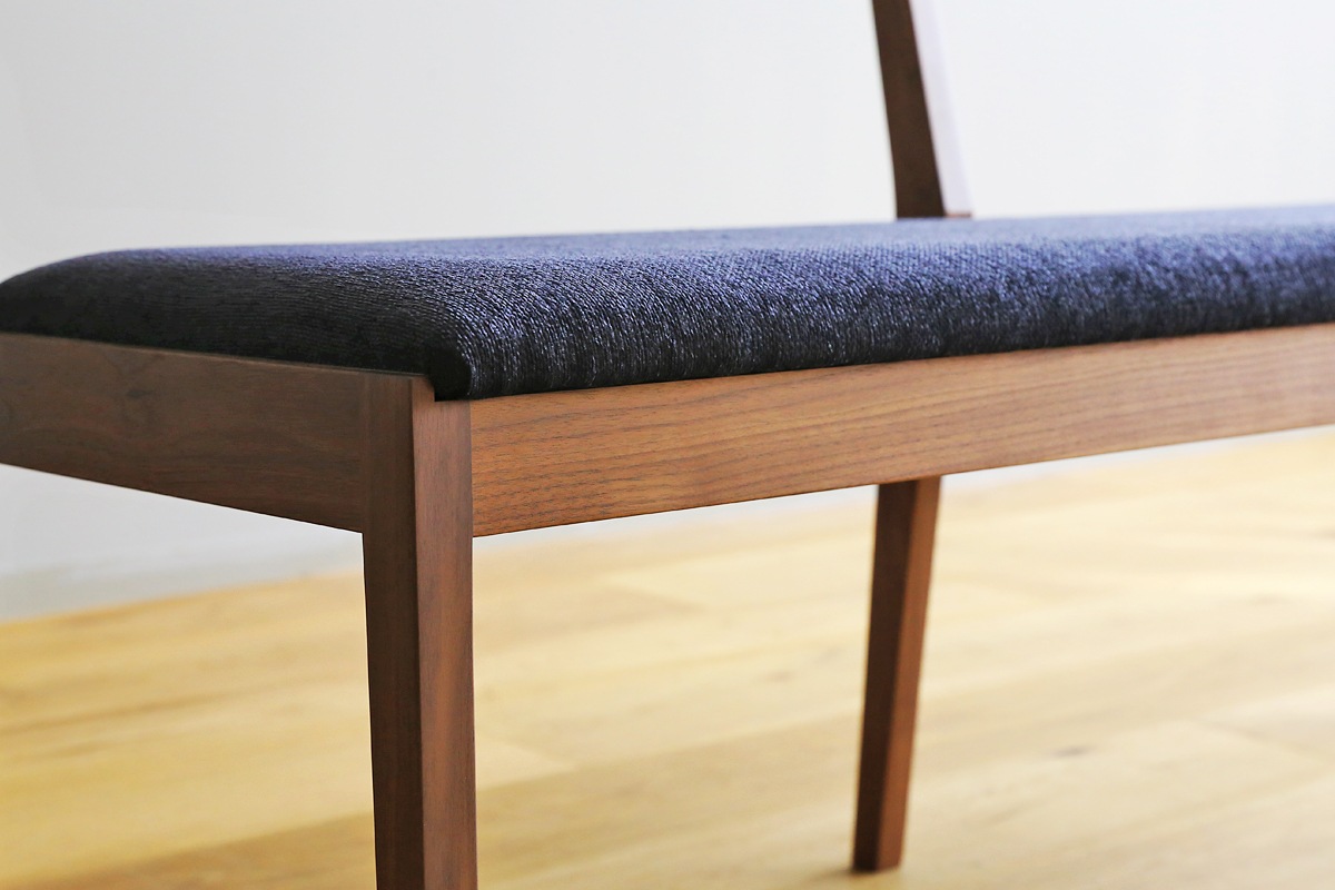 PLAIN BENCH 背付き オーク黒塗装【受注生産品】　