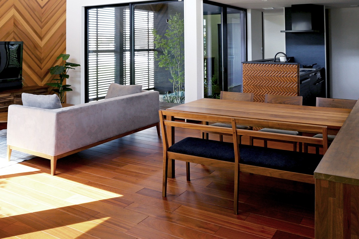 PLAIN BENCH 背付き オーク黒塗装【受注生産品】　