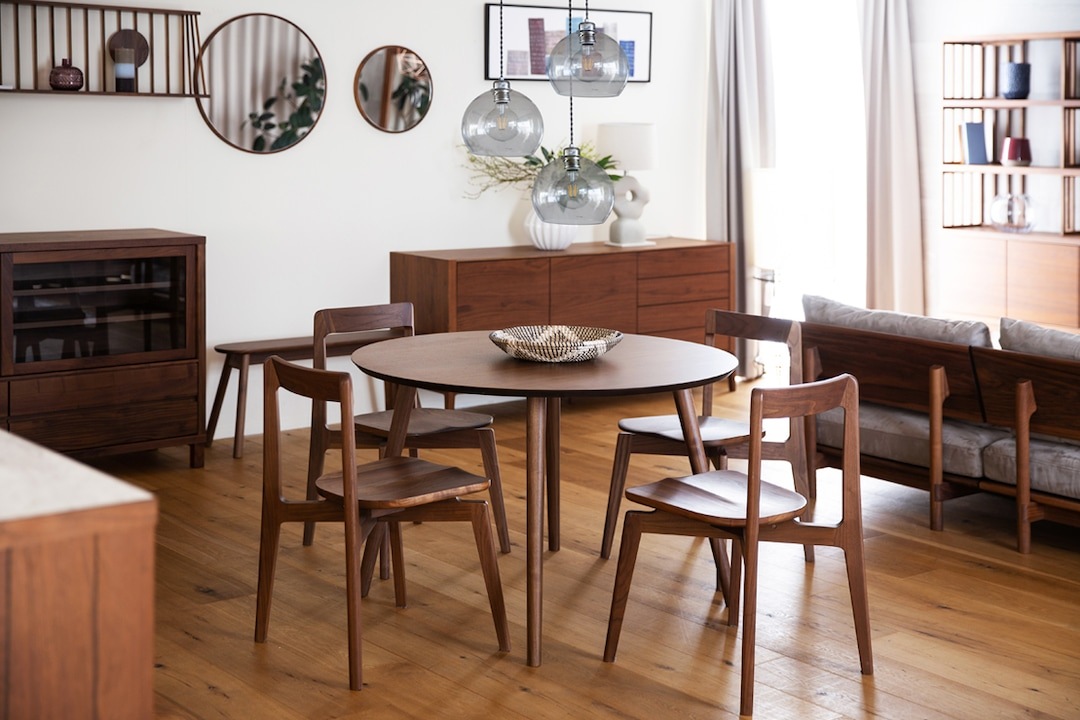 ダイニングセット 4人用 【C10】 MALLOON DINING TABLE + RIALTO CHAIR×4