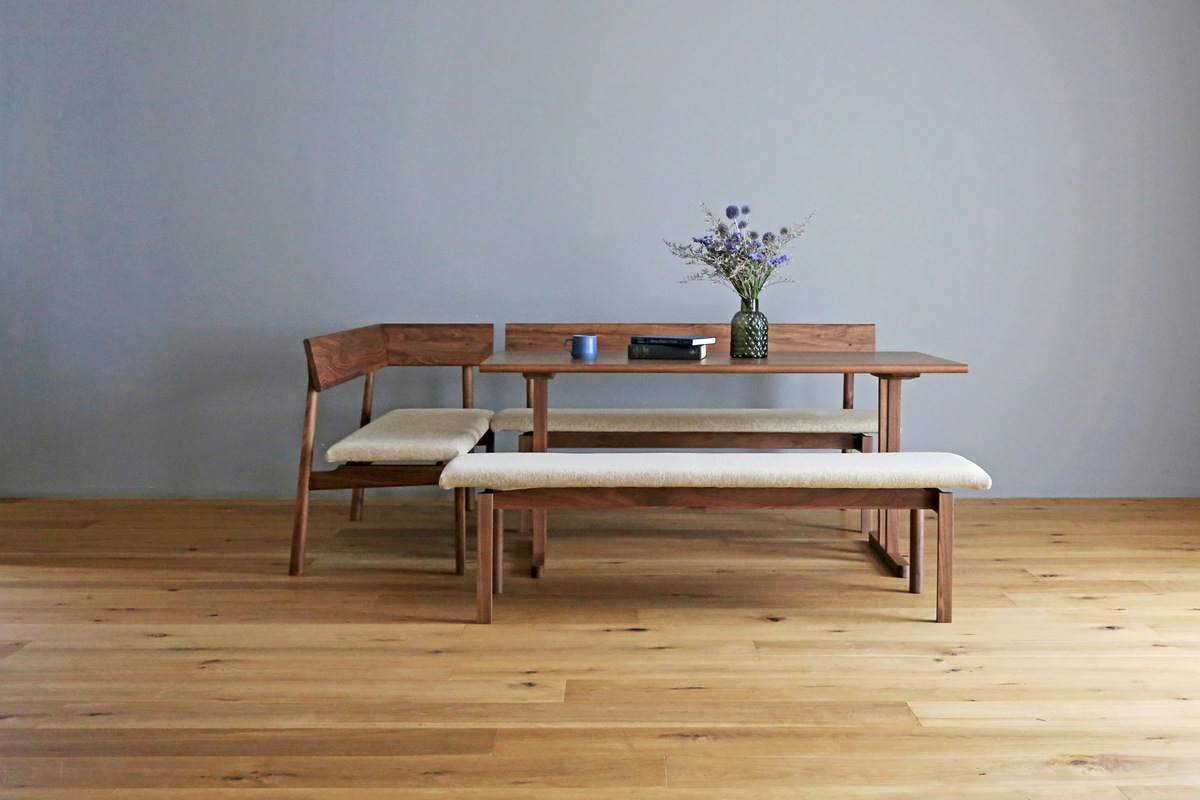 ARCO DINING BENCH オーク 黒塗装【受注生産品】