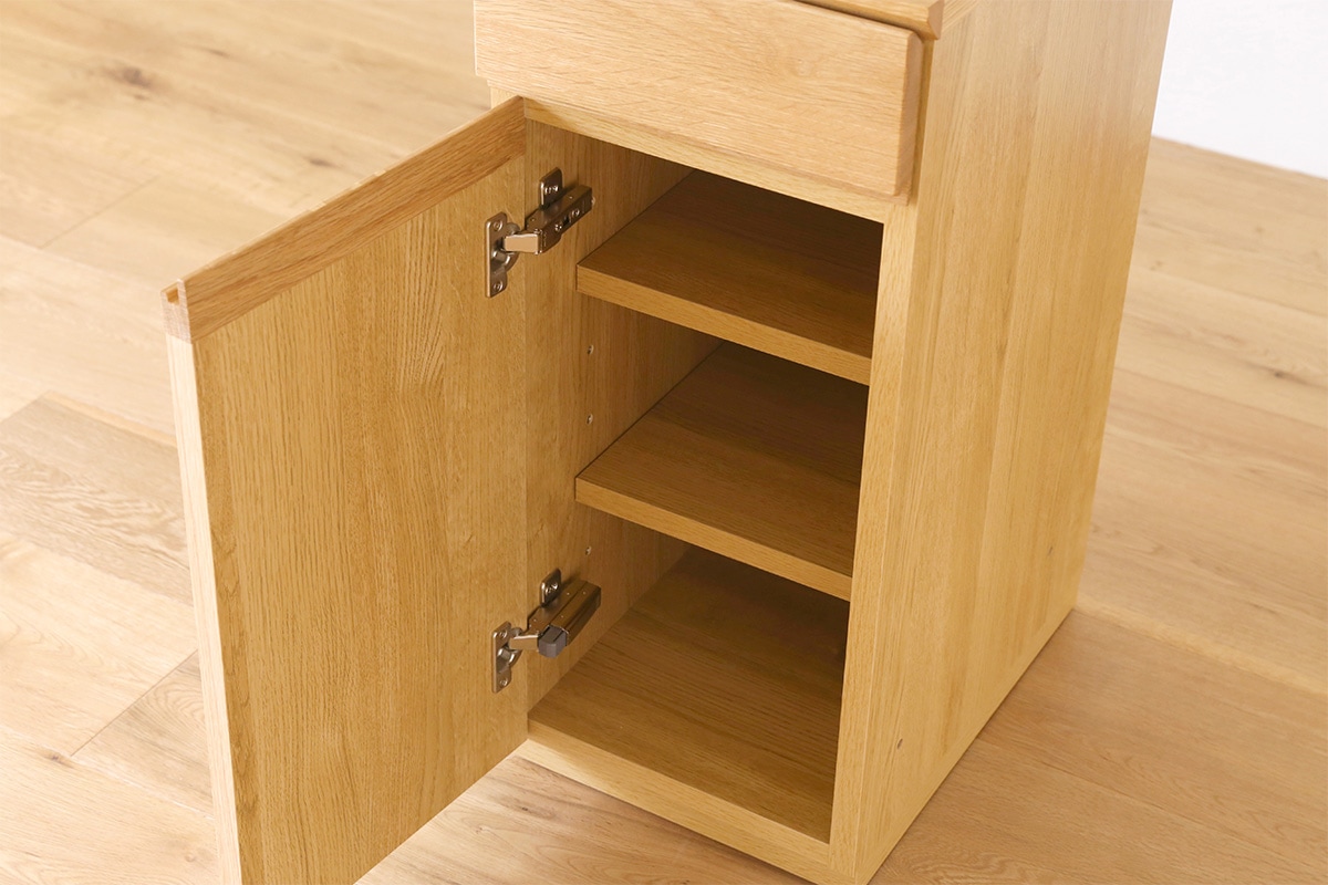 ASTER DESK SET10 240天板 + 30キャビネット (左開き) + 60チェスト + 30キャビネット (右開き) オーク/ウォルナット