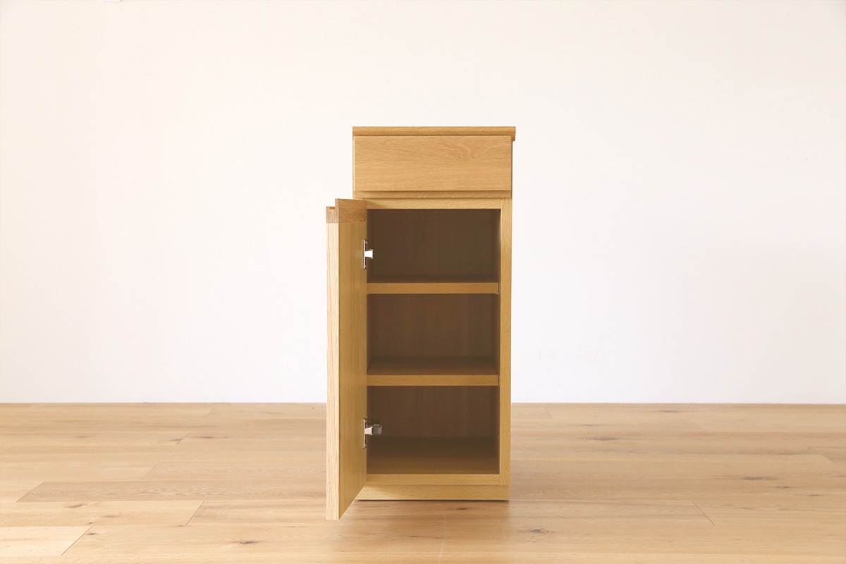 ASTER DESK SET10 240天板 + 30キャビネット (左開き) + 60チェスト + 30キャビネット (右開き) オーク/ウォルナット