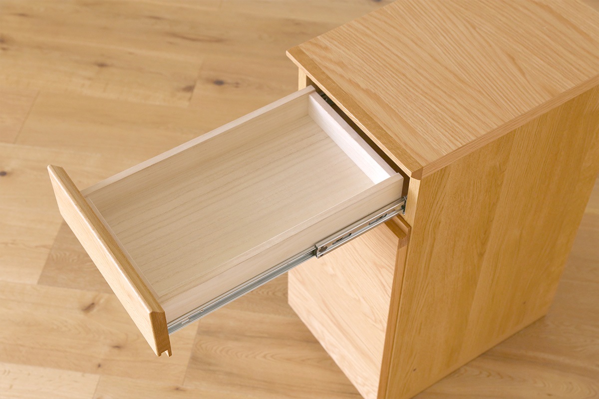 ASTER DESK SET10 240天板 + 30キャビネット (左開き) + 60チェスト + 30キャビネット (右開き) オーク/ウォルナット