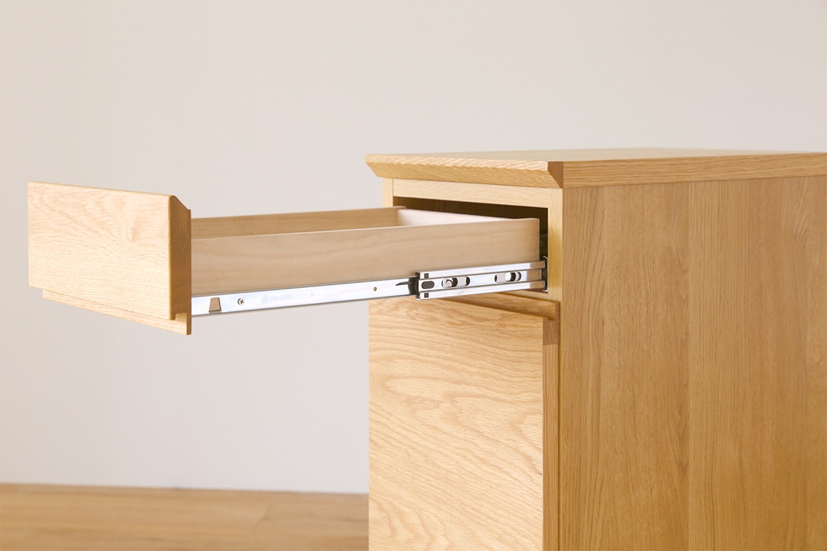 ASTER DESK SET10 240天板 + 30キャビネット (左開き) + 60チェスト + 30キャビネット (右開き) オーク/ウォルナット