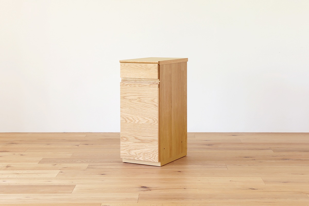 ASTER DESK SET10 240天板 + 30キャビネット (左開き) + 60チェスト + 30キャビネット (右開き) オーク/ウォルナット