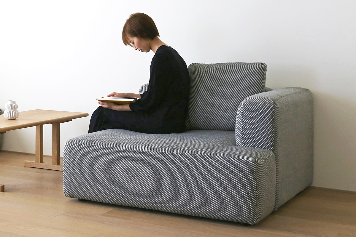 SUMOWA SOFA スモワ シェーズロング(右肘)ライトグレー