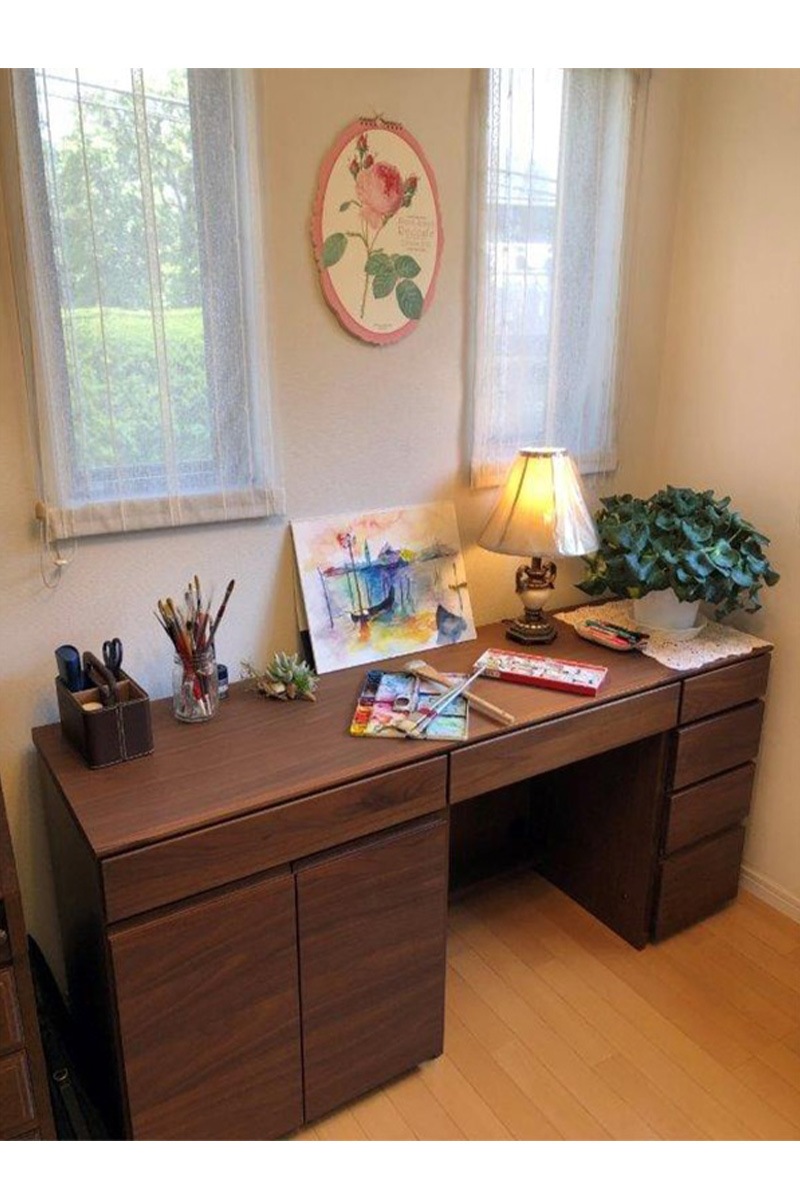 ASTER 120天板 + サイドパネル（右・左） + 30チェスト オーク/ウォルナット ※チェア別売