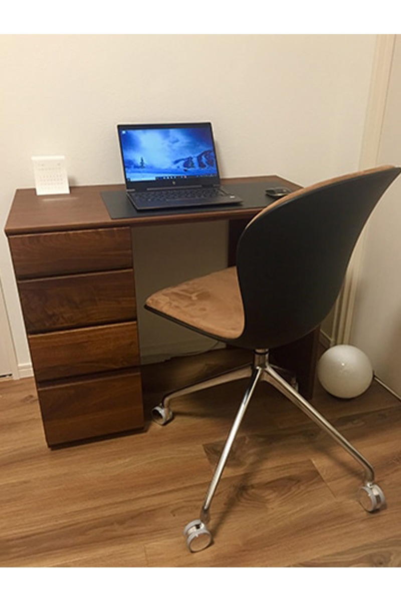 ASTER 120天板 + サイドパネル（右・左） + 30チェスト オーク/ウォルナット ※チェア別売