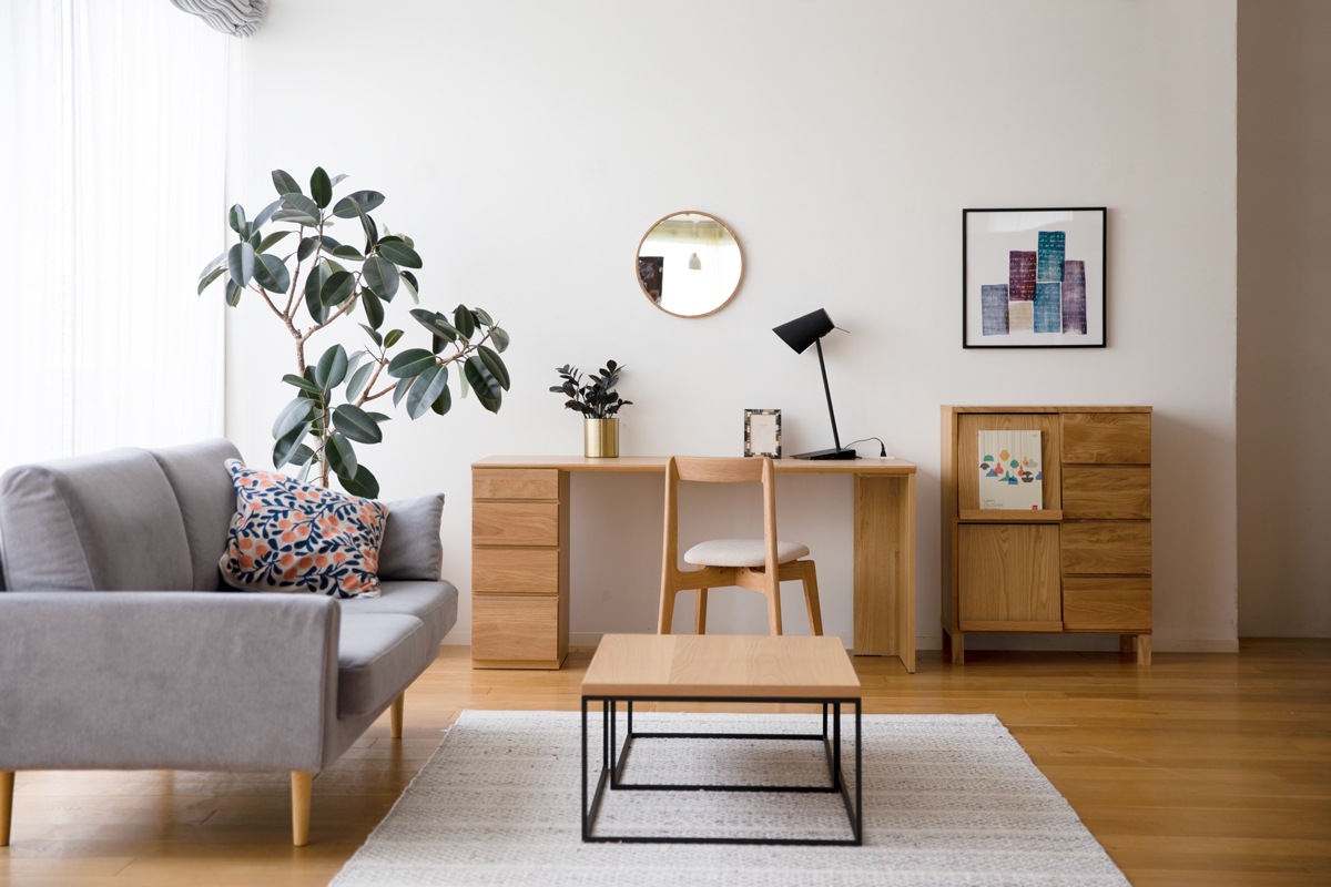 ASTER 120天板 + サイドパネル（右・左） + 30チェスト オーク/ウォルナット ※チェア別売