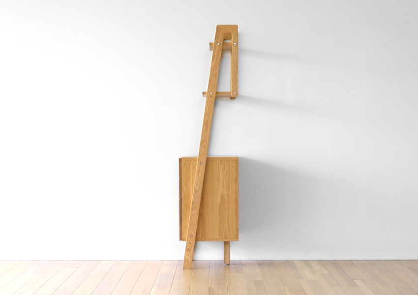 LEIRIA 84キャビネット 引出＋扉 オーク