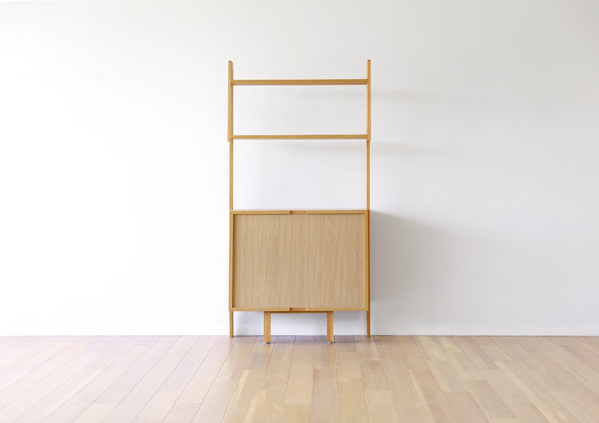 LEIRIA 84キャビネット 引出＋扉 オーク