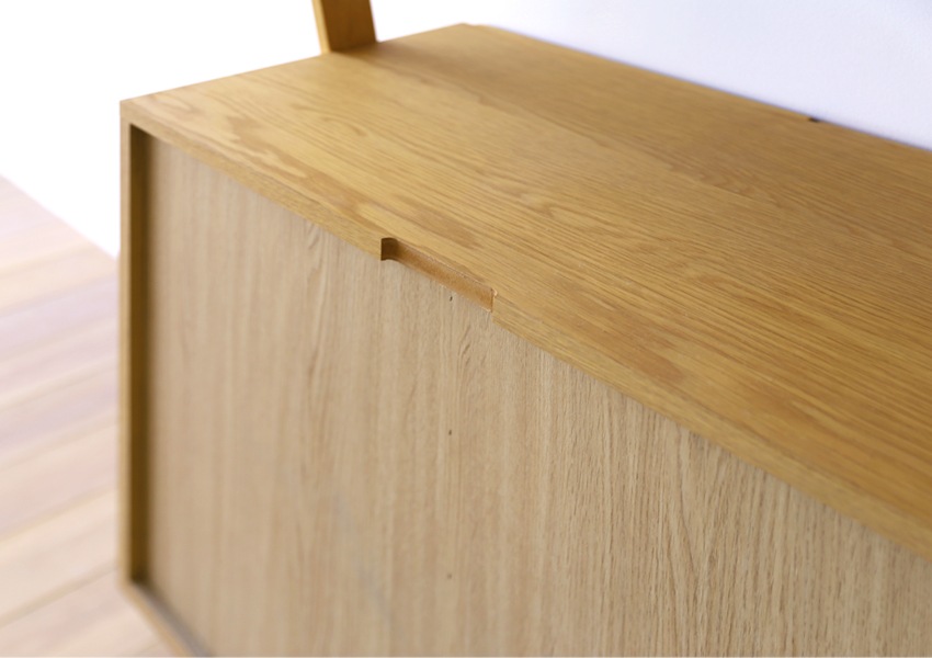 LEIRIA 84キャビネット 引出＋扉 オーク