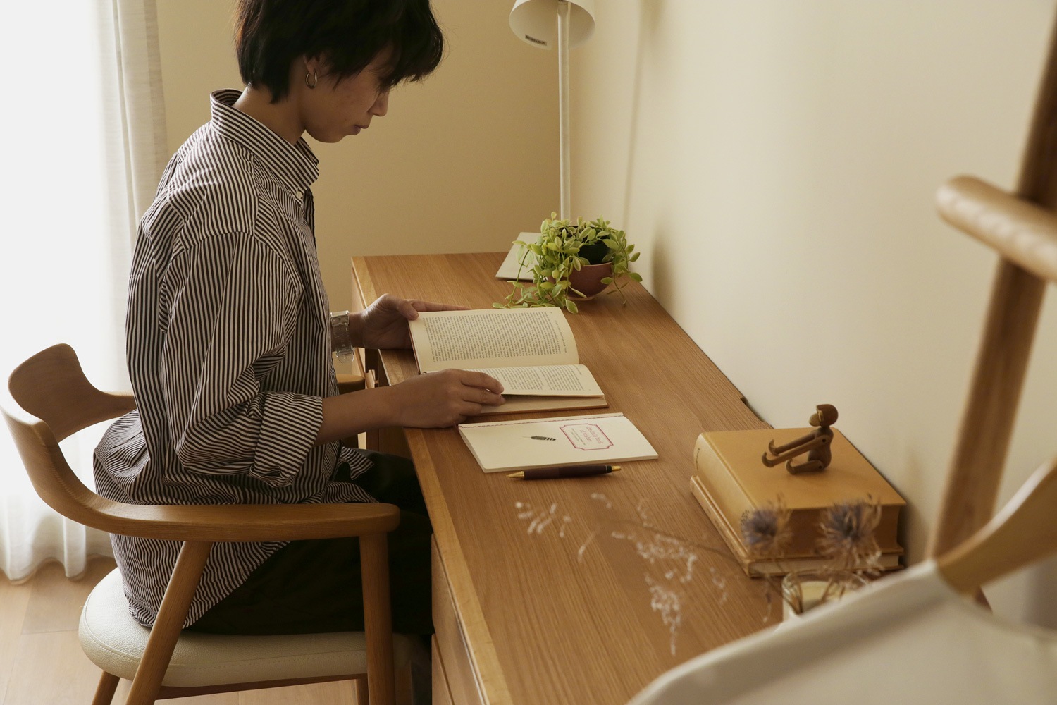 ASTER アスター DESK SET10 オーク (180天板 + 30キャビネット(左開き・右開き) + 60チェスト) ※チェア別売