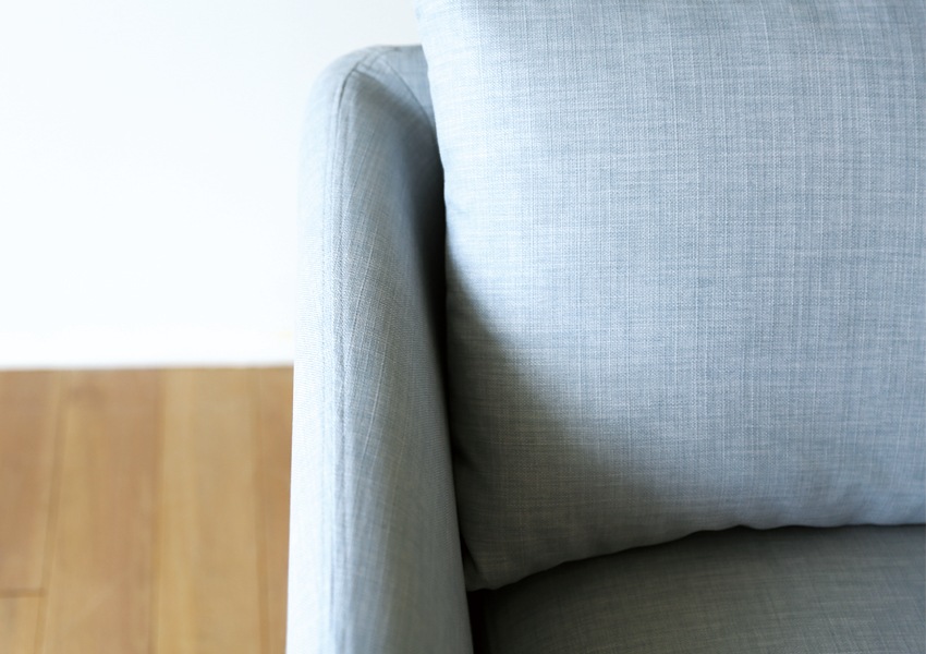 【WEB限定30％OFF】ベレア ソファ 1人掛け ライトブルー