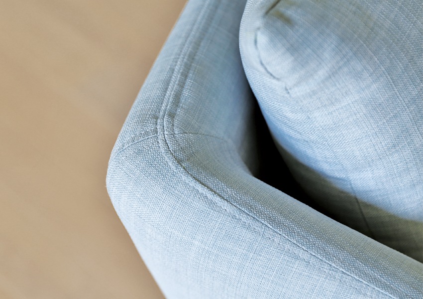 【WEB限定30％OFF】ベレア ソファ 1人掛け ライトブルー