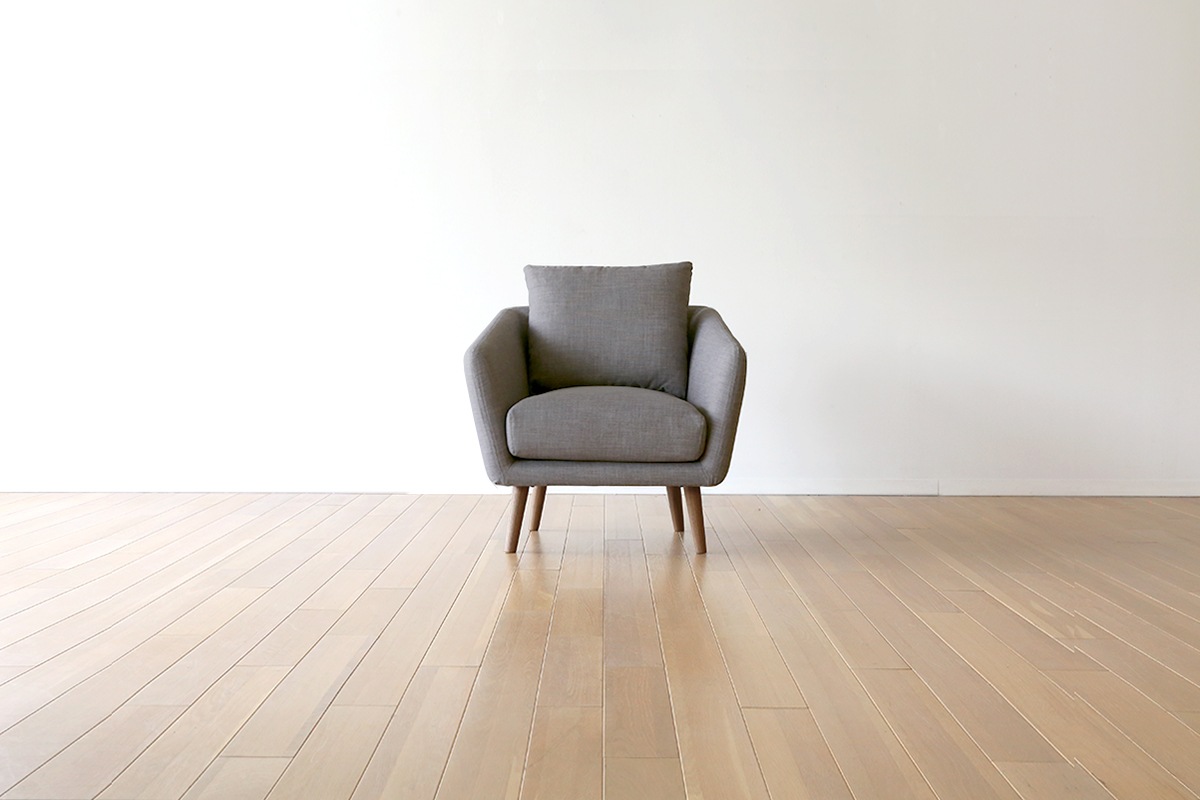 【WEB限定30％OFF】ベレア ソファ 1人掛け ライトブルー