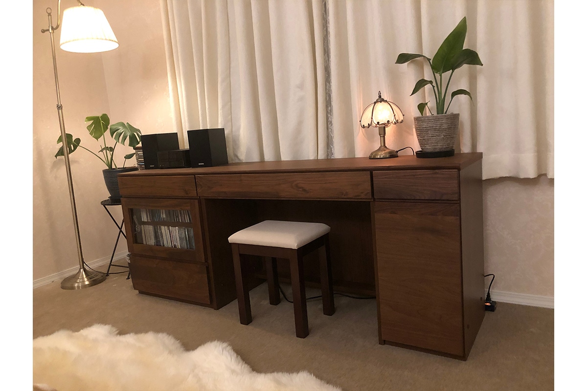 ASTER 60ガラス扉 オーク ※天板別売り