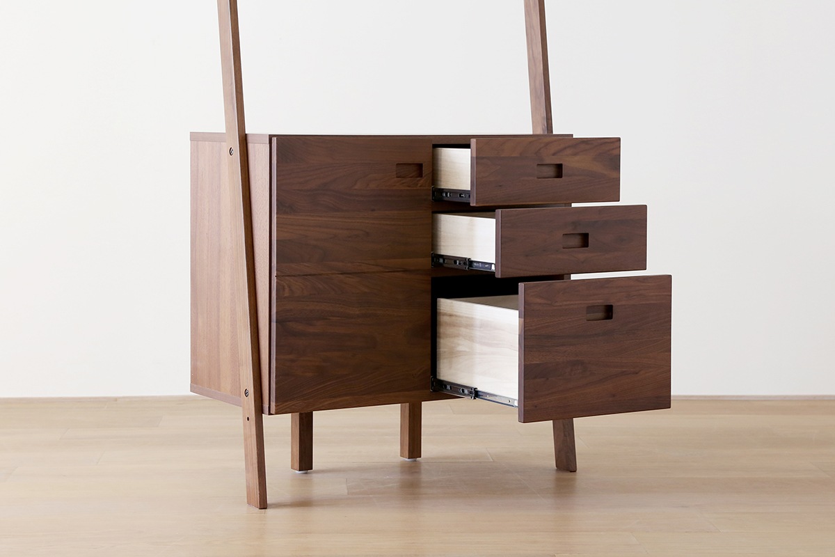 LEIRIA 84キャビネット 引出＋扉  ウォルナット