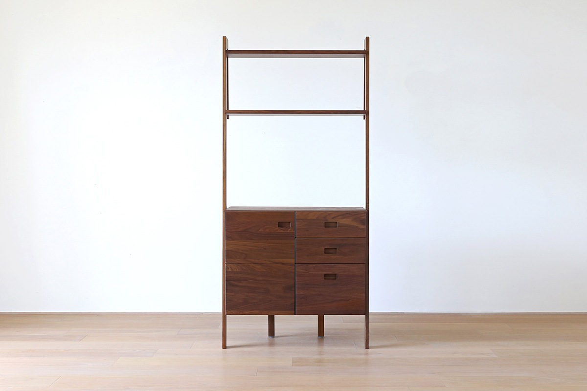 LEIRIA 84キャビネット 引出＋扉  ウォルナット