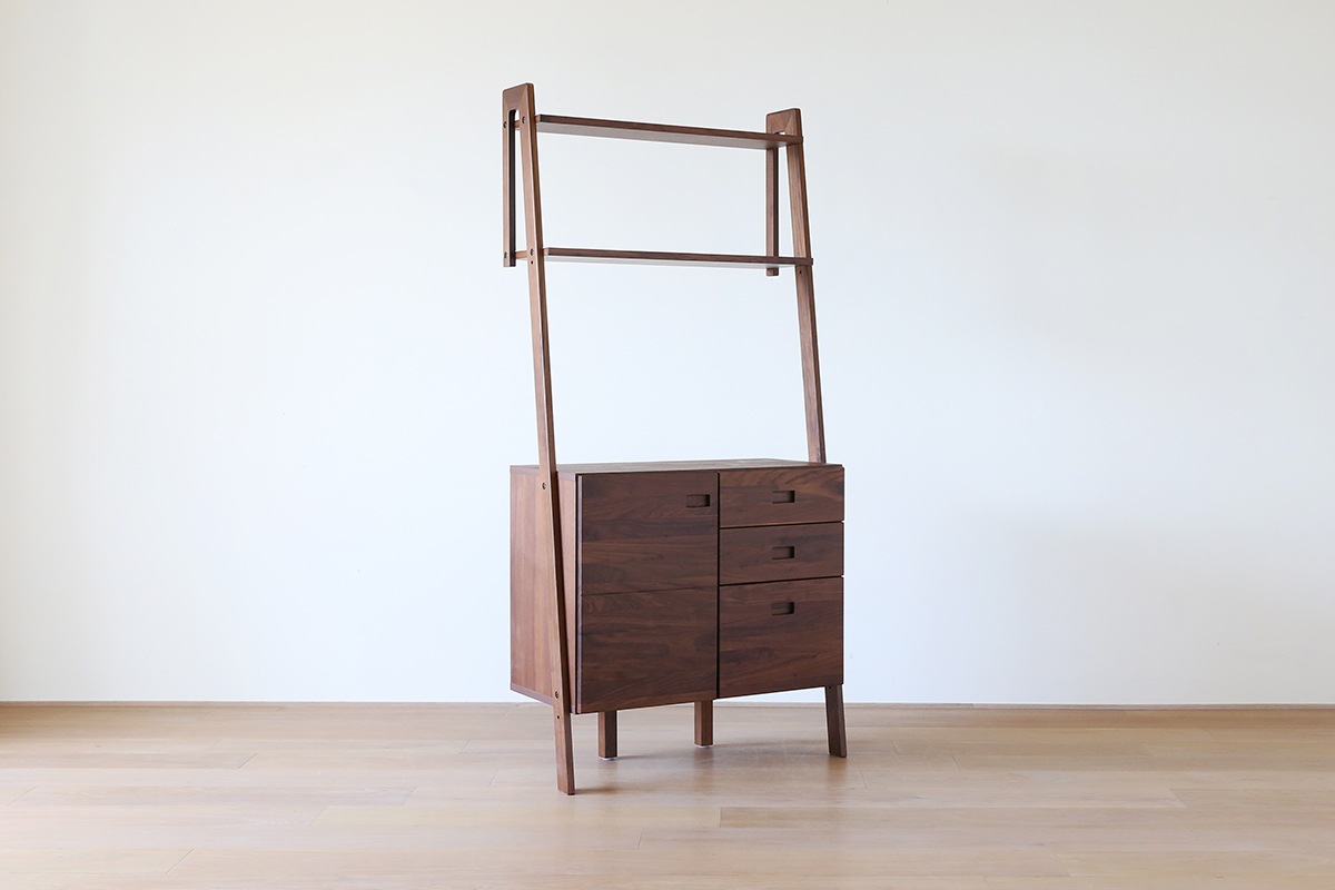 LEIRIA 84キャビネット 引出＋扉  ウォルナット