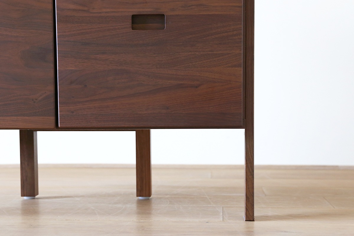 LEIRIA 84キャビネット 引出＋扉  ウォルナット