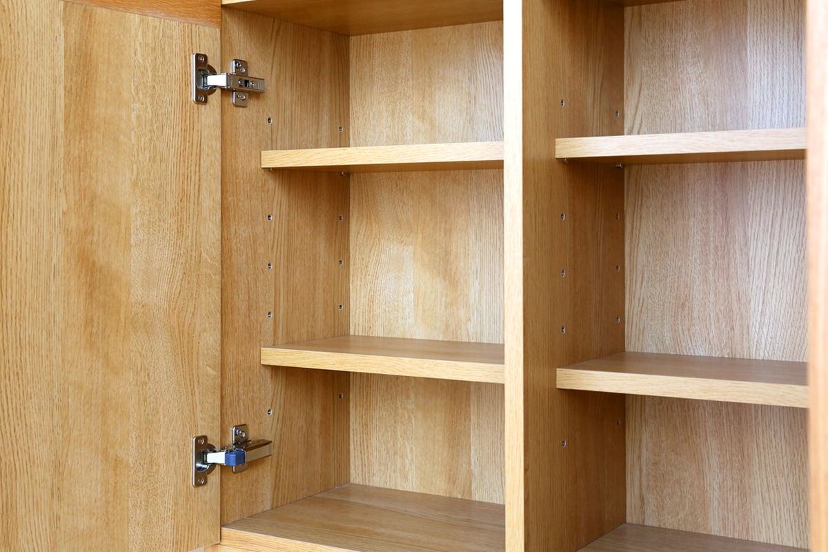 LECCE 120薄型キャビネット オーク