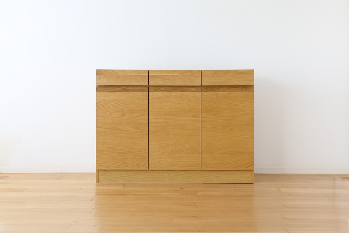 LECCE 120薄型キャビネット オーク